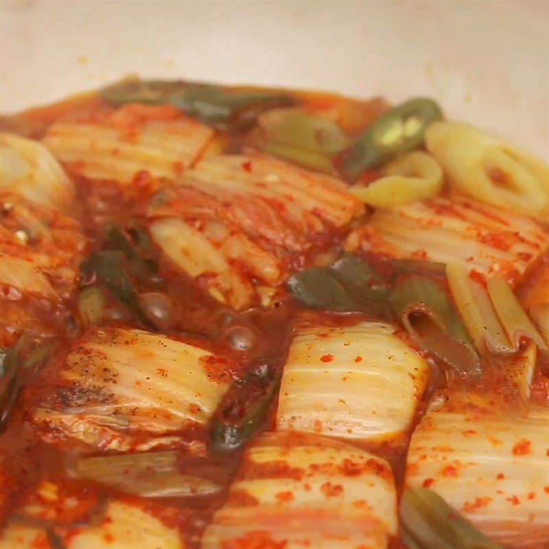 Step 4 Braised pork with kimchi Spicy Korean-style braised pork belly