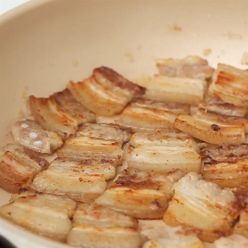 Step 4 Braised meat with kimchi Spicy Kimchi Braised Pork Belly Korean Style