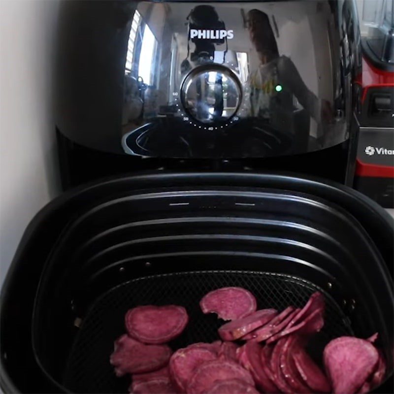 Step 3 Roast the sweet potato Roasted purple sweet potato using an air fryer