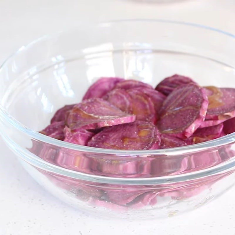 Step 2 Marinate the sweet potato Roasted purple sweet potato using an air fryer