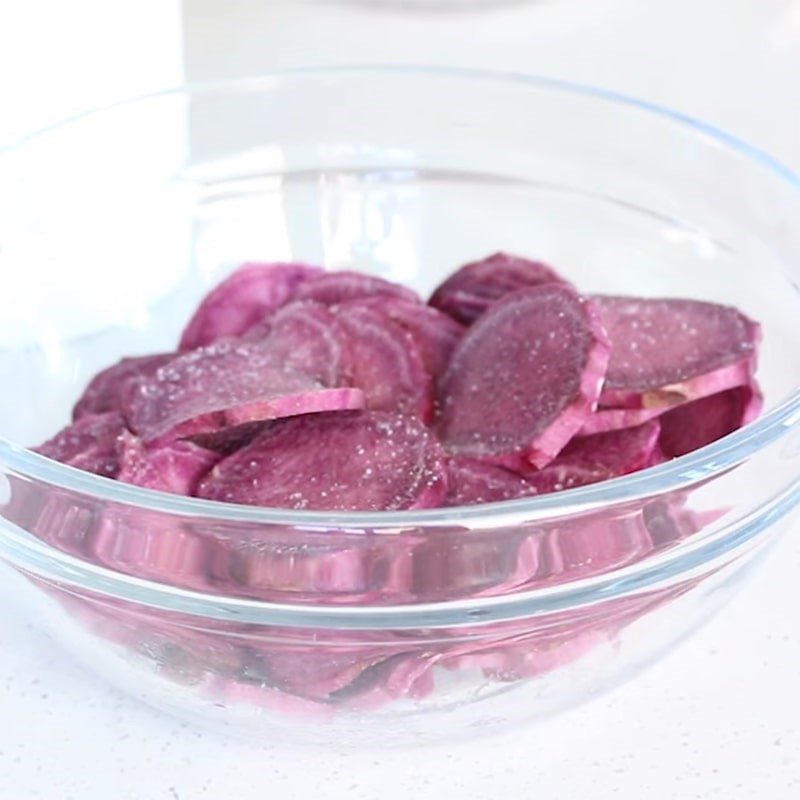 Step 2 Marinate the sweet potato Roasted purple sweet potato using an air fryer