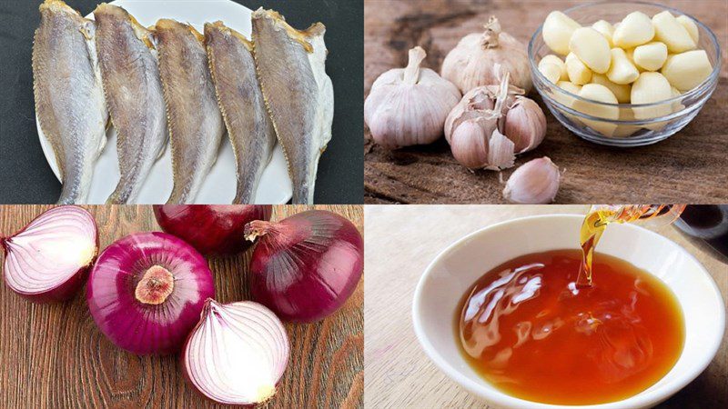 Ingredients for 4 ways of preparing dried mackerel