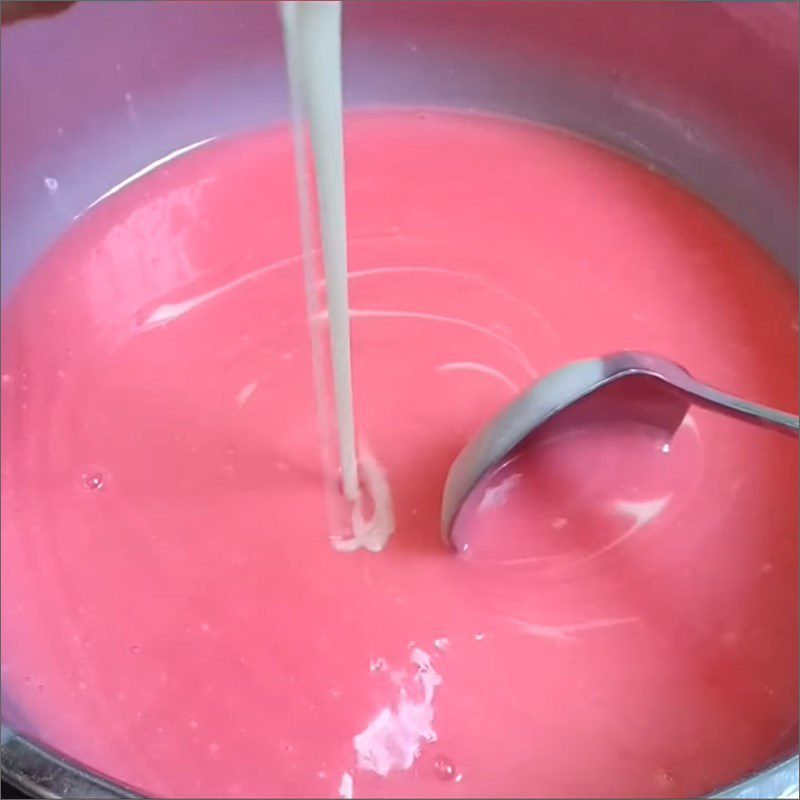 Step 2 Stir the strawberry syrup and milk mixture Strawberry Syrup Ice Cream