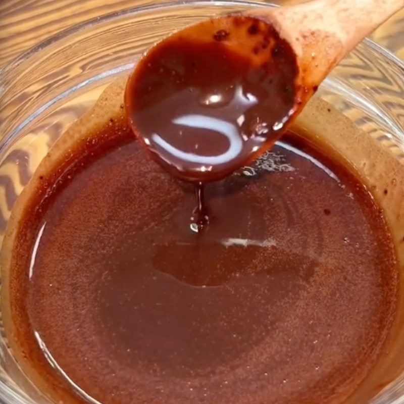Step 1 Dissolve the Milo powder Chocolate Cacao Cake (Recipe shared by Tiktok Let's Cook with TasteVN)