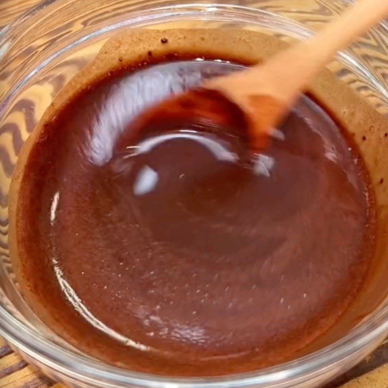 Step 1 Dissolve the Milo powder Chocolate Cacao Cake (Recipe shared by Tiktok Let's Cook with TasteVN)