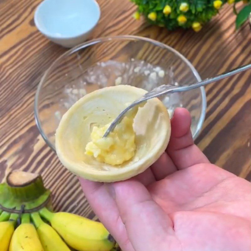Step 2 Baking Banana Cheese Tart (Recipe shared from Tiktok Cooking with TasteVN)