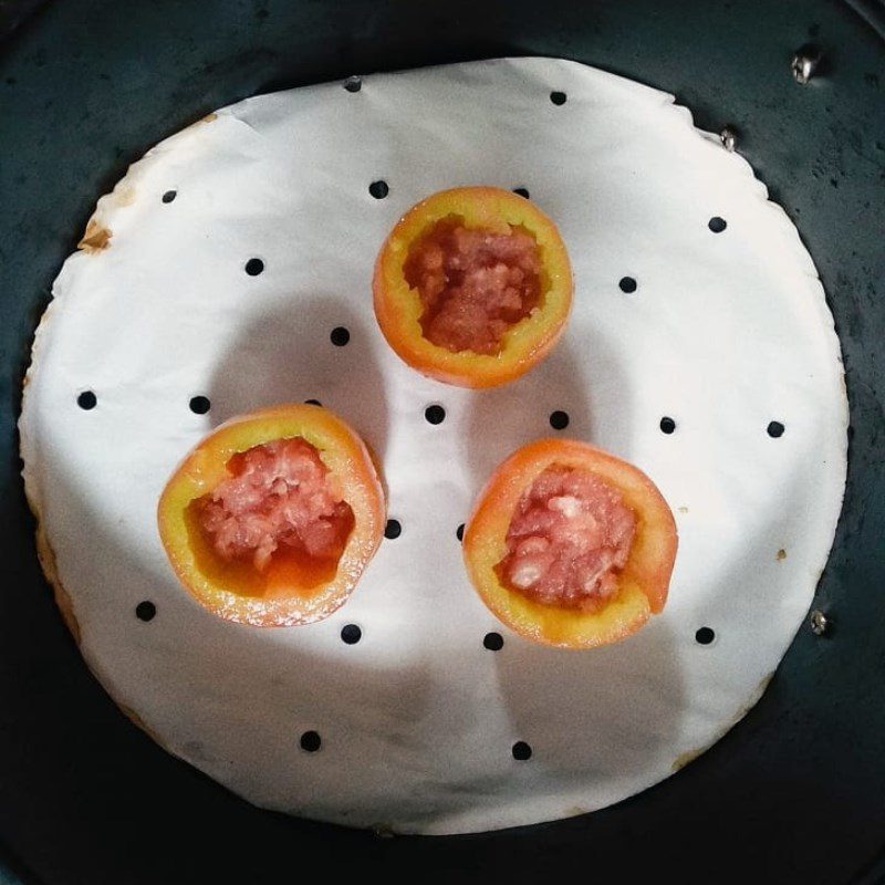 Step 4 Make stuffed tomatoes Stuffed tomato with ground meat using an air fryer