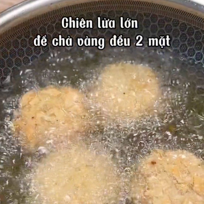 Step 2 Making vegetarian patties for Vegetarian Bun Cha (Recipe from the TikTok channel Vegetarian Kitchen XANH)