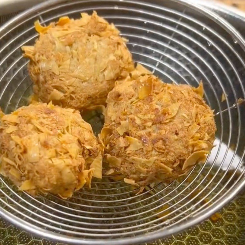 Step 2 Making vegetarian patties for Vegetarian Bun Cha (Recipe from the TikTok channel Vegetarian Kitchen XANH)