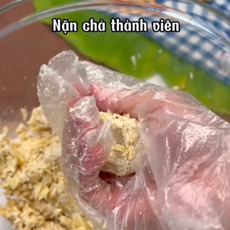 Step 2 Making vegetarian patties for Vegetarian Bun Cha (Recipe from the TikTok channel Vegetarian Kitchen XANH)