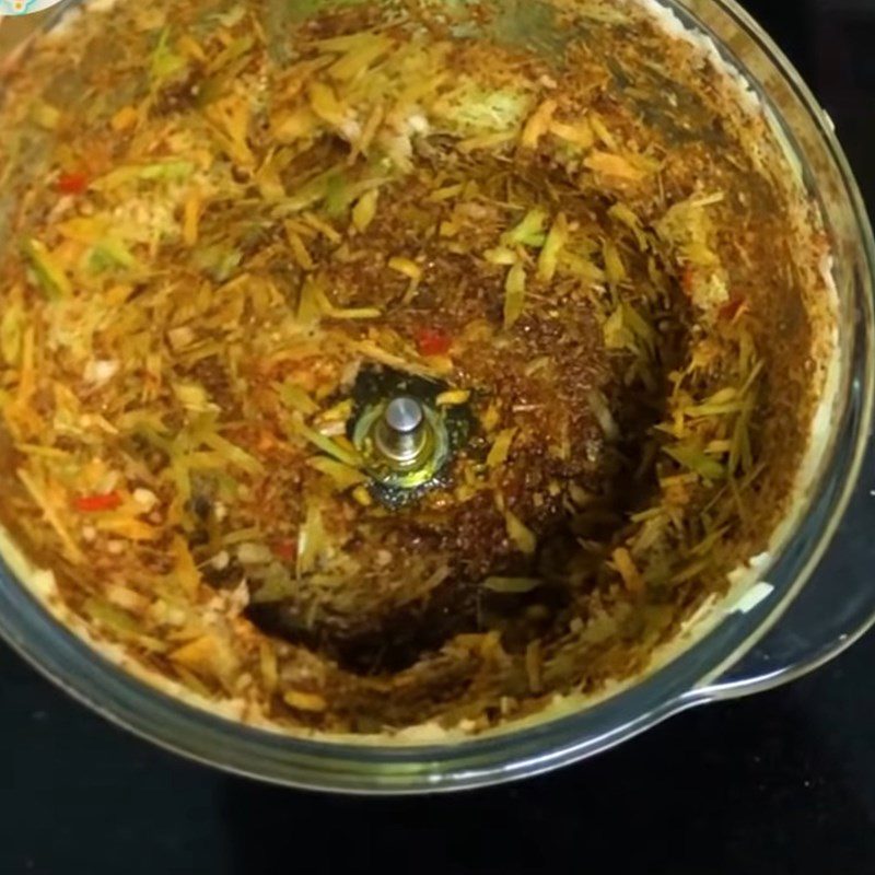 Step 2 Make the marinade mixture and marinate the meat for Sun-dried Pork Belly marinated with lemongrass and chili