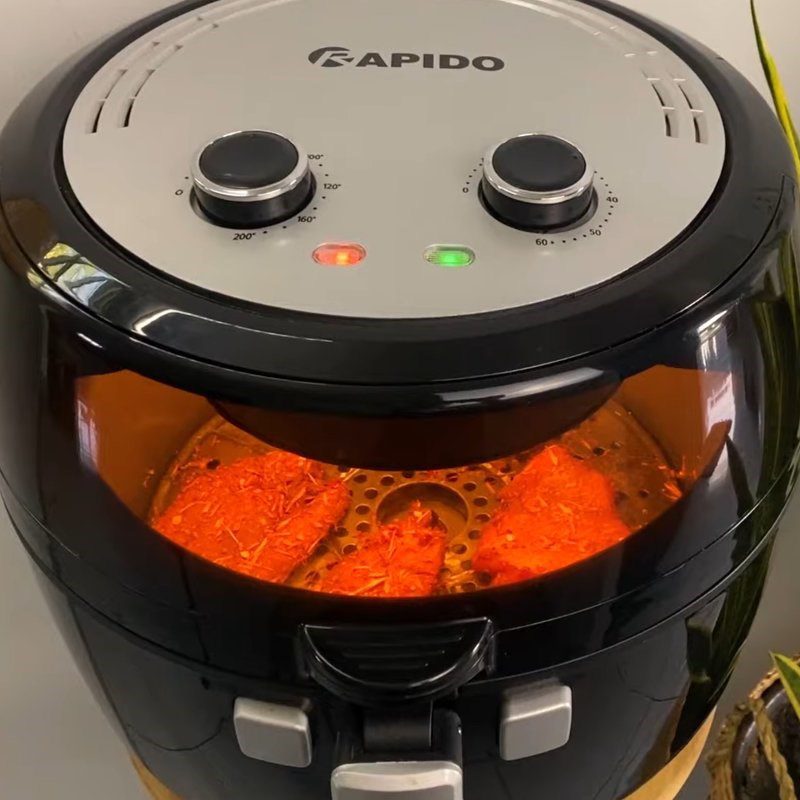 Step 4 Drying the meat Dried pork using air fryer