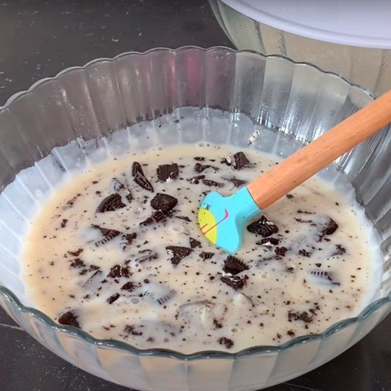 Step 3 Make the Oreo milk pudding layer Milo Oreo chocolate pudding