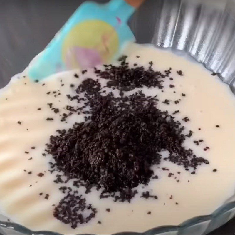 Step 3 Make the Oreo milk pudding layer Milo Oreo chocolate pudding