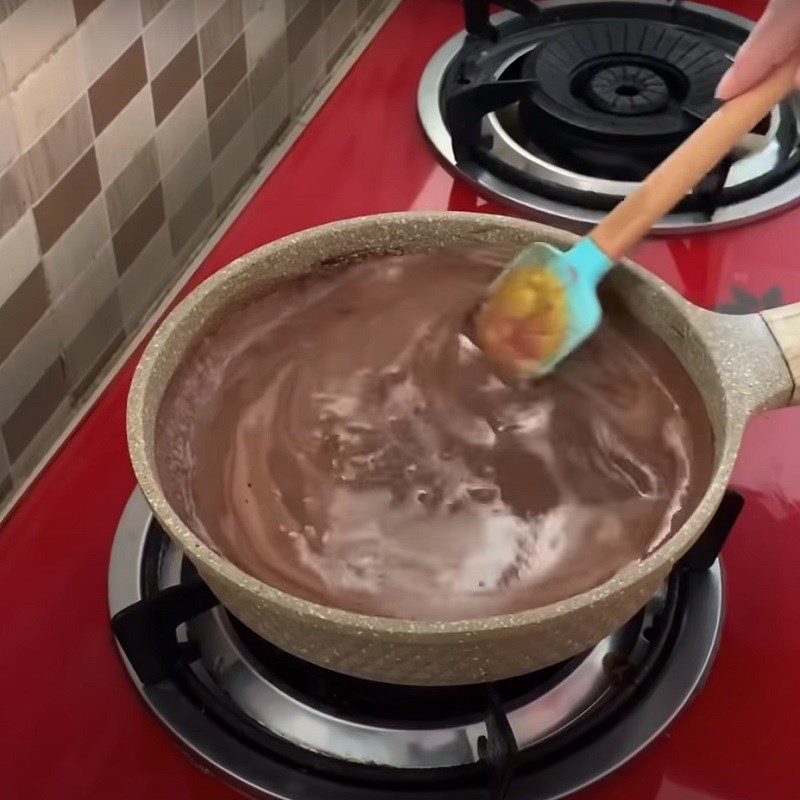 Step 5 Make the chocolate pudding layer Milo Oreo chocolate pudding
