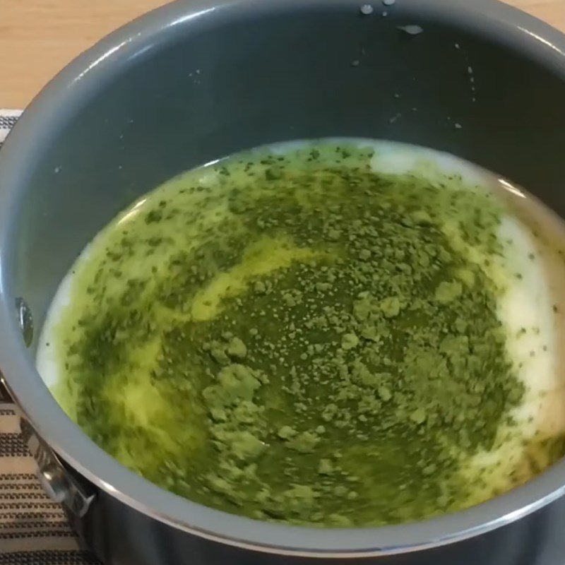 Step 2 Make the second layer of matcha coconut jelly