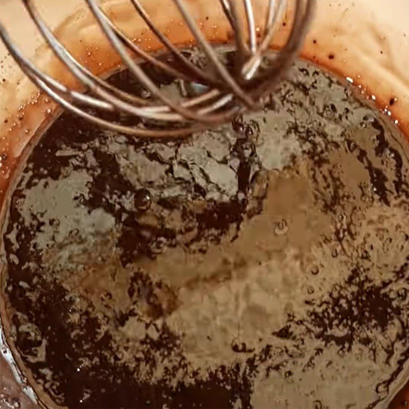 Step 5 Make the chocolate coating Fried chocolate donut