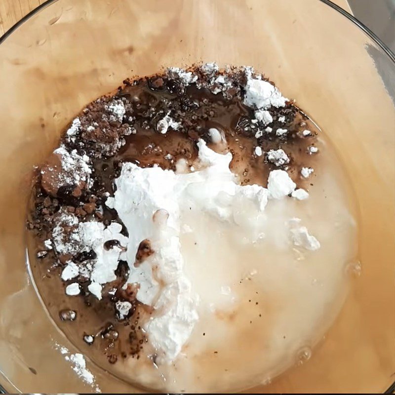 Step 5 Make the chocolate coating Fried chocolate donut