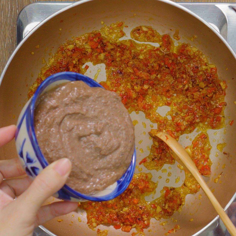 Step 2 Make shrimp paste for Shrimp paste with fruit