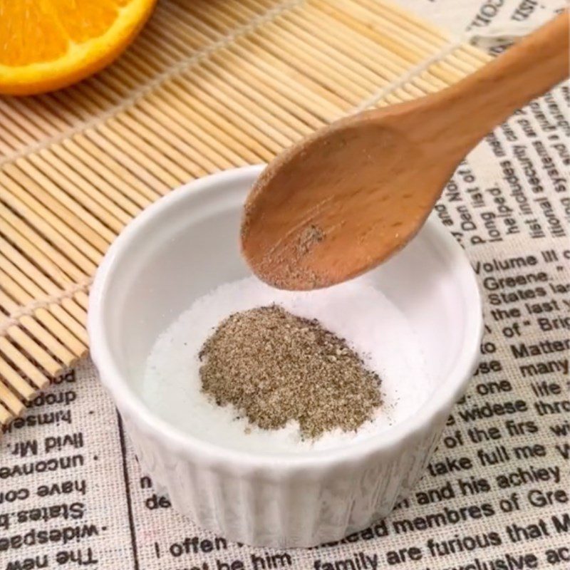 Step 2 Make salt and pepper Steamed tofu with Vietnamese coriander (Recipe shared by Cooking with TasteVN)