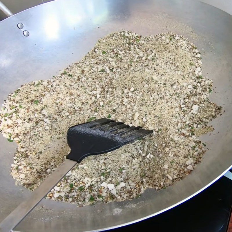 Step 2 Making kaffir lime salt for sun-dried shrimp