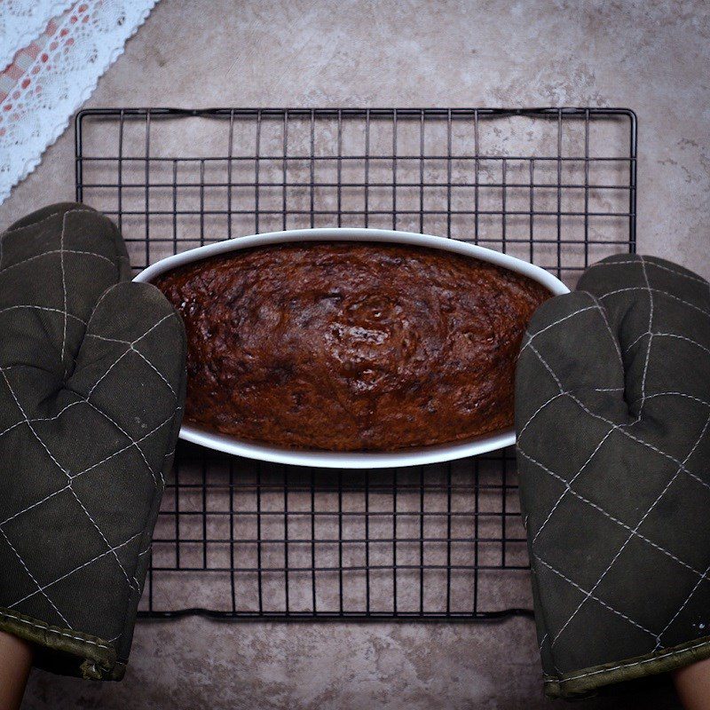 Step 6 Baking the steamed coconut cake