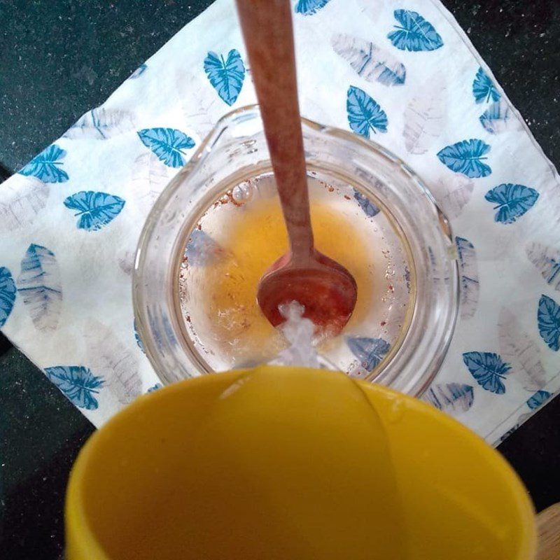 Step 2 Making honey lemon cinnamon water Honey lemon cinnamon water