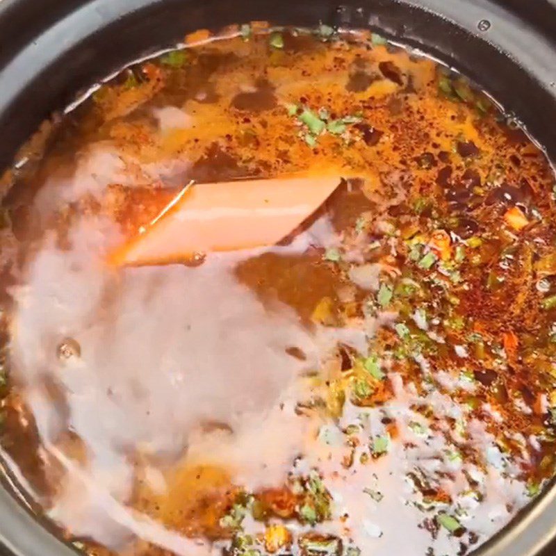 Step 3 Make Tokbokki sauce using leftover rice (Recipe shared from TikTok Cooking with TasteVN)