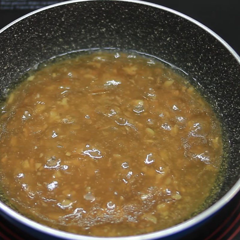 Step 4 Making sauce for steamed chicken with bok choy