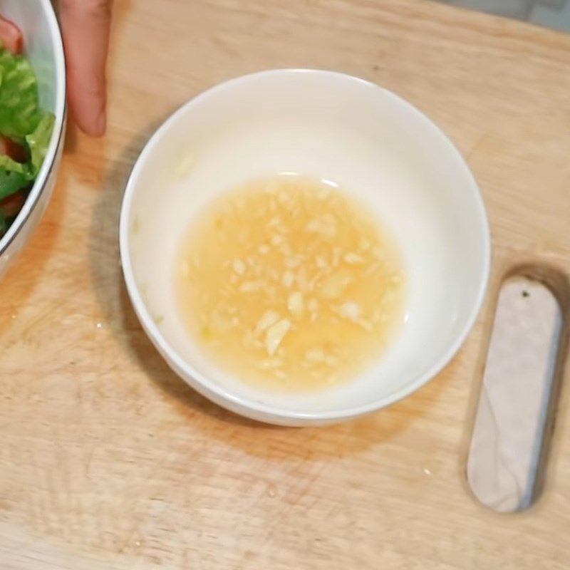 Step 3 Make the dressing for cucumber sausage salad