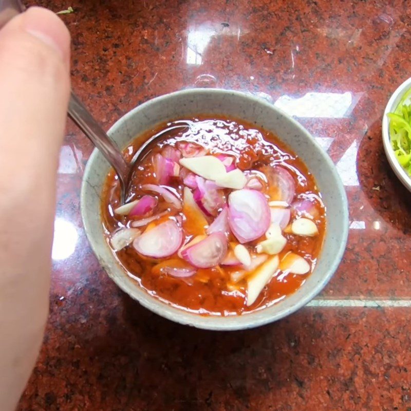 Step 6 Make the salad dressing Mango salad with dried chicken