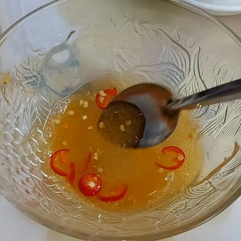 Step 3 Make the dressing for the Lotus Stem Salad