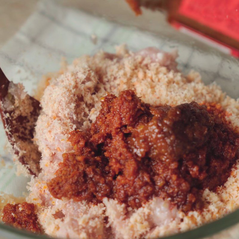 Step 4 Making crab paste Bún riêu cua without crab