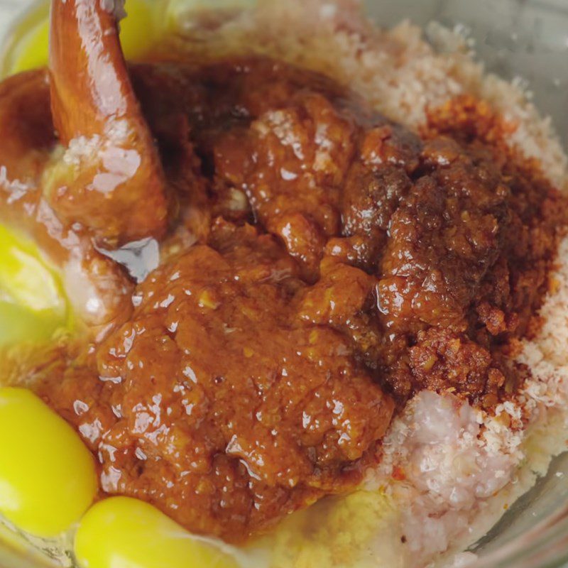Step 4 Making crab paste Bún riêu cua without crab