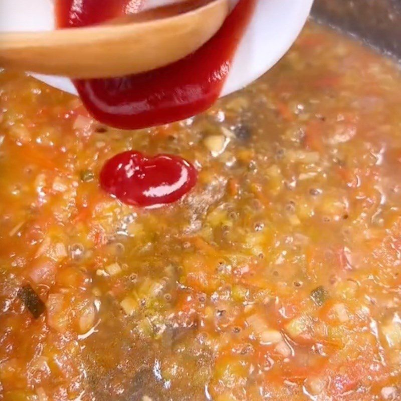 Step 3 Make the tomato sauce for tofu with vegetarian tomato sauce (Recipe shared by Tiktok Vegetarian Kitchen XANH)