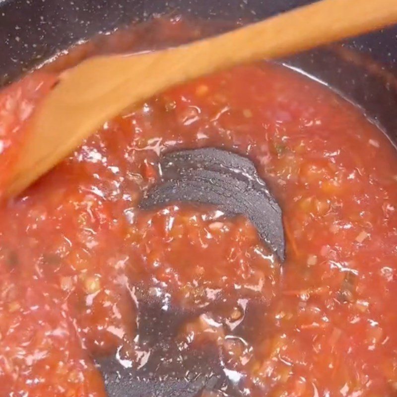 Step 3 Make the tomato sauce for tofu with vegetarian tomato sauce (Recipe shared by Tiktok Vegetarian Kitchen XANH)