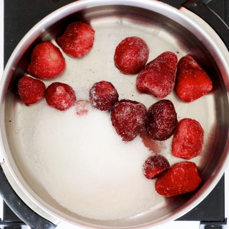 Step 1 Make Strawberry Sauce for Ice Cream Balls