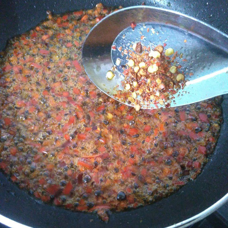 Step 2 Make chili sauce Steamed tofu with Vietnamese coriander