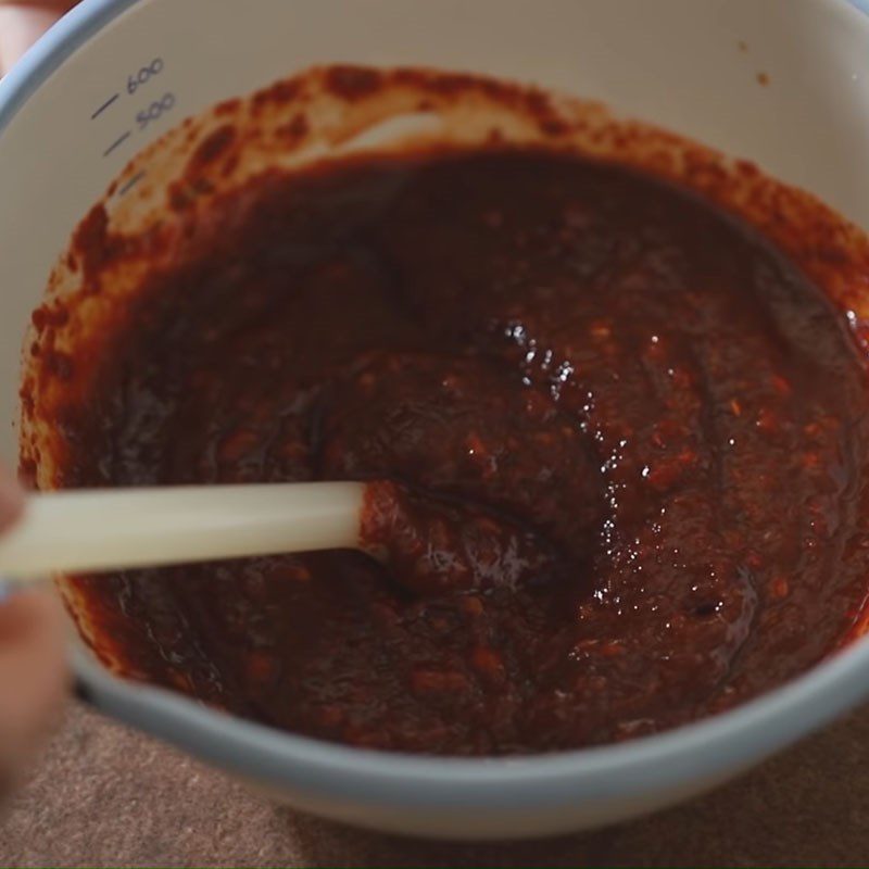 Step 3 Make the spicy sauce Baby octopus with Korean spicy sauce