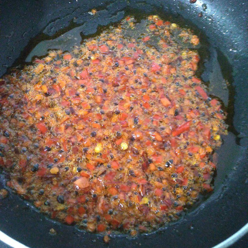 Step 2 Make chili sauce Steamed tofu with Vietnamese coriander