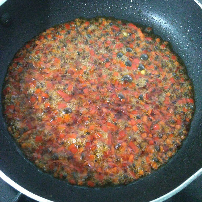 Step 2 Make chili sauce Steamed tofu with Vietnamese coriander