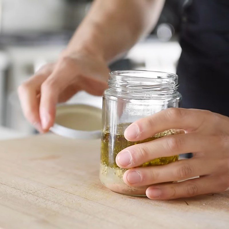 Step 3 Make the dressing for asparagus pasta salad