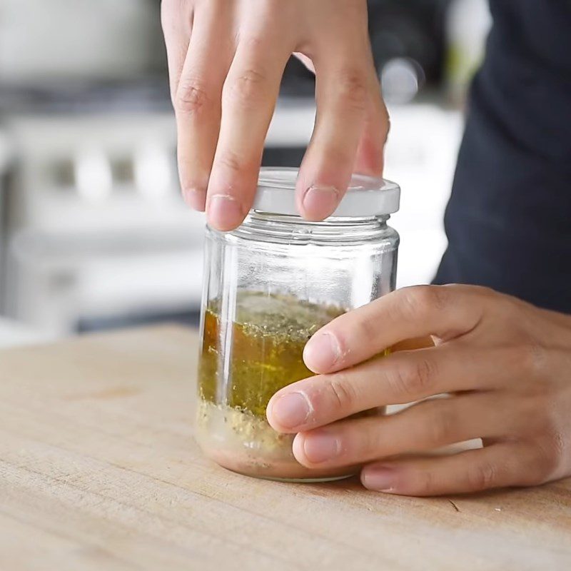 Step 3 Make the dressing for asparagus pasta salad