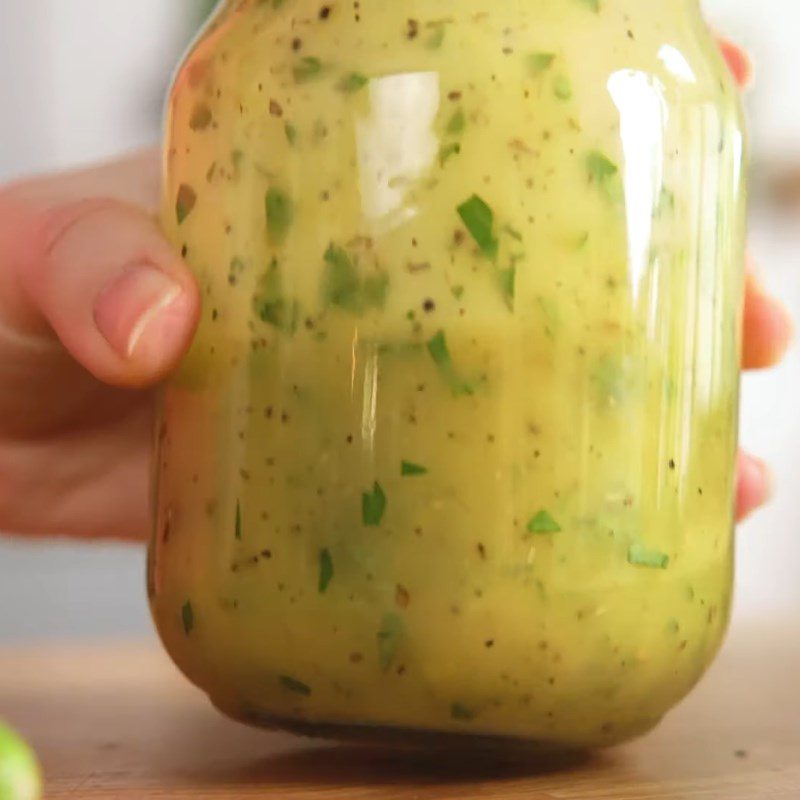 Step 2 Mix the salad dressing Pasta salad cucumber sprouts