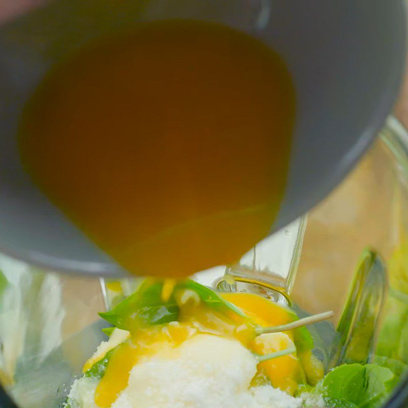 Step 2 Making the salad dressing for vegetable and fruit bread salad