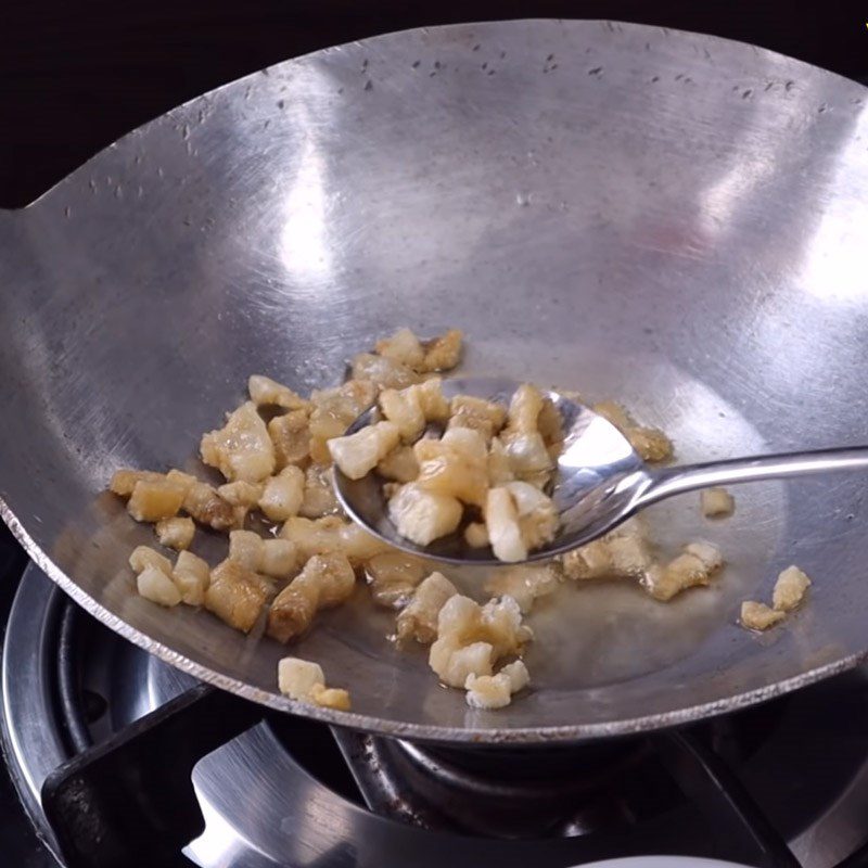 Step 2 Make crispy pork fat for Fish with crispy pork fat