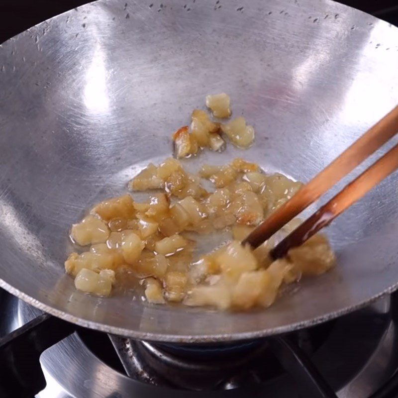 Step 2 Make crispy pork fat for Fish with crispy pork fat