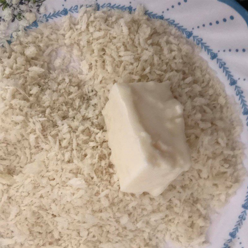 Step 4 Coating with flour Crispy fresh milk cake
