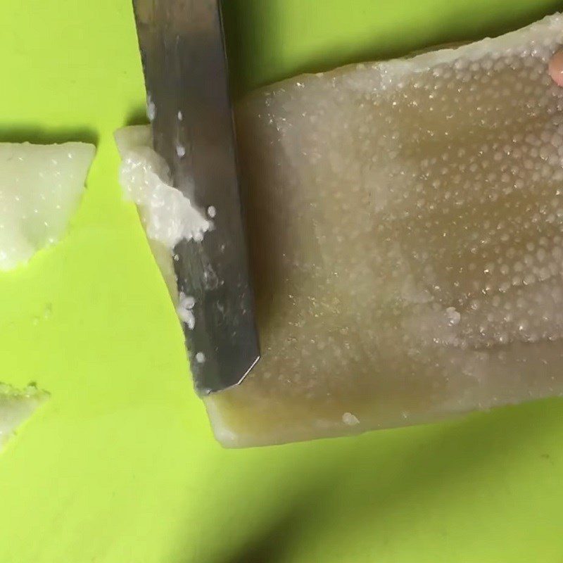 Step 2 Trim the fat and cut into small pieces Crispy pork skin snacks using an air fryer