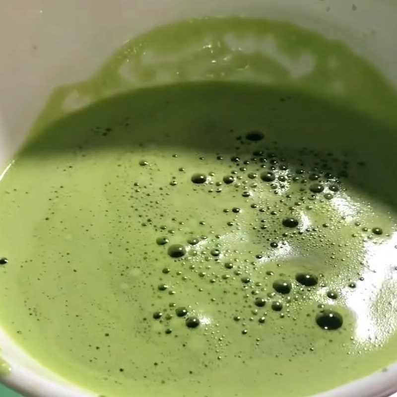 Step 3 Strain pandan water Pandan taro milk
